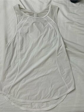 lululemon athletica White Mesh-Back Performance Tank